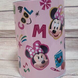 Disney Minnie Mouse Cool Pink Tin Coin Bank - NEW